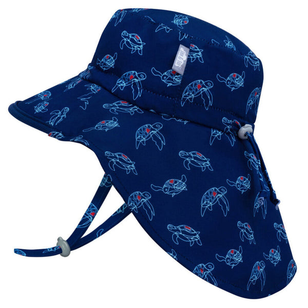 Size S (0-6m): Jan & Jul Aqua Dry Adventure Hat - Turtle