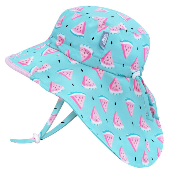 Size M (6-24m): Jan & Jul Aqua Dry Adventure Hat - Watermelon