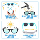 Size S (6m-2y): Jan & Jul Urban Xplorer Sunglasses - LEMONADE AURORA