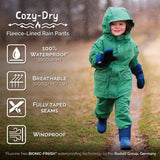 Size 3: Jan & Jul Heather GREY Cozy-Dry (Fleece Lined) Rain Pants NEW