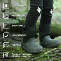 Size 11: Jan & Jul GREY Birch Toasty-Dry Lite Winter Rain Boots NEW