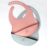 NEW Swan Rocker Pocket Silicone Bib- GRAY