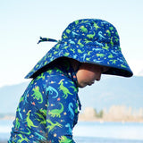 Size M (6-24m): Jan & Jul Aqua Dry Adventure Hat - Dinoland