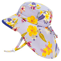 Size M (6-24m): Jan & Jul Aqua Dry Adventure Hat - Tropical Bloom