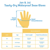 Size XL(8-10): Jan & Jul BLACK Waterproof GLOVES NEW