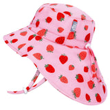 Size L (2-5 years): Jan & Jul Aqua Dry Adventure Hat - PINK STRAWBERRY