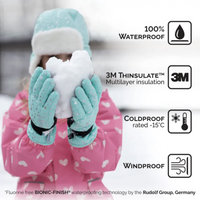 Size M (4-6): Jan & Jul Heather Grey Waterproof GLOVES NEW