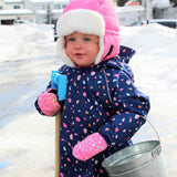 Size M (4-6): Jan & Jul WATERMELON Silver Stars Waterproof Mittens NEW