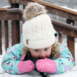 Size M (4-6): Jan & Jul WATERMELON Silver Stars Waterproof Mittens NEW
