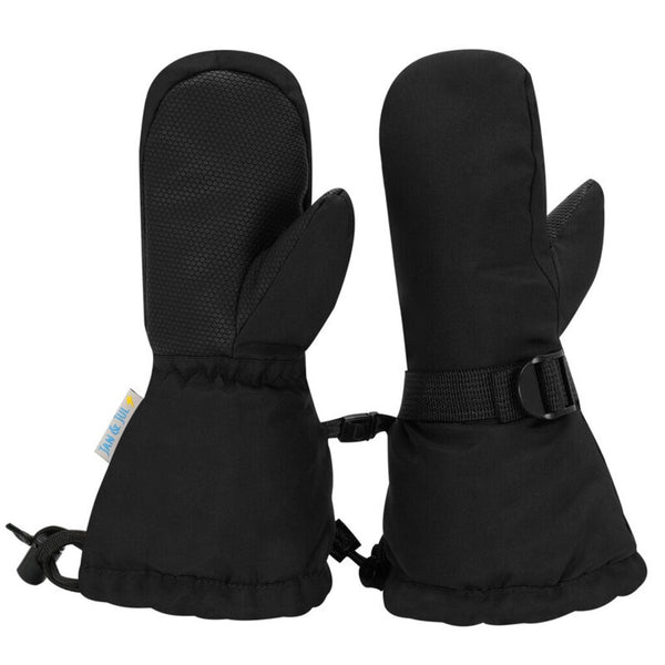 Size M (4-6): Jan & Jul Black Waterproof Mittens NEW
