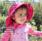 Size M (6-24m): Jan & Jul Aqua Dry Adventure Hat - WATERMELON