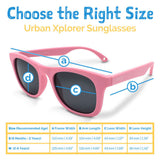 Size S (6m-2y): Jan & Jul Urban Xplorer Sunglasses - SKY BLUE AURORA