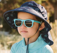 Size S (6m-2y): Jan & Jul Urban Xplorer Sunglasses - Sky Blue