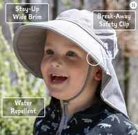 Size M (6-24m): Jan & Jul Aqua Dry Adventure Hat - Summer Camp