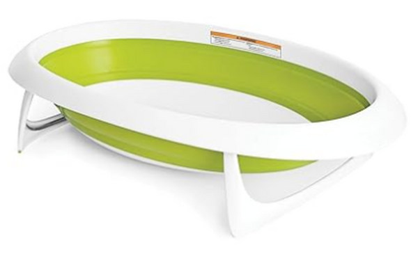 Boon: Naked Collapsible Baby Bathtub - Green & White
