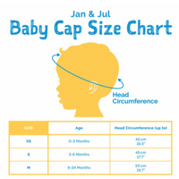 Size XS (0-3m): Jan & Jul Sun Soft Baby Cap - GREY