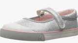 Size 4: See Kai Run Marie, SILVER Mary Jane Sneaker Shoes NEW