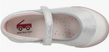 Size 4: See Kai Run Marie, SILVER Mary Jane Sneaker Shoes NEW