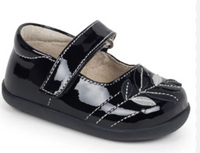 Size 6: See Kai Run Adeline, BLACK Patent Mary Jane Shoes NEW