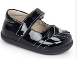 Size 7: See Kai Run Adeline, BLACK Patent Mary Jane Shoes NEW