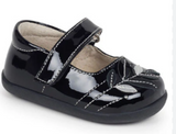 Size 4: See Kai Run Adeline, BLACK Patent Mary Jane Shoes NEW