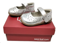 Size 3: See Kai Run Ginger II, SILVER Mary Jane Shoes NEW