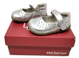 Size 3: See Kai Run Ginger II, SILVER Mary Jane Shoes NEW