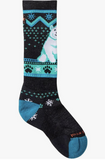 Size M (12-2.5): Smartwool Kids' WINTERSPORT Twilight Blue Bear Full Cushion Over the Calf NEW Socks