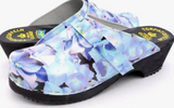 Size 3.5Y (35): Torpatoffeln BLUE HYDRANGEA Clogs- NEW