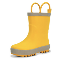 Size 9: Jan & Jul YELLOW Puddle Dry Loop Handle Rain Boots NEW