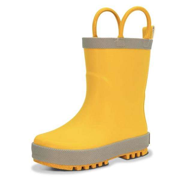 Size 6.5: Jan & Jul YELLOW Puddle Dry Loop Handle Rain Boots NEW