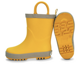 Size 6.5: Jan & Jul YELLOW Puddle Dry Loop Handle Rain Boots NEW