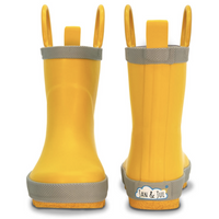 Size 5: Jan & Jul YELLOW Puddle Dry Loop Handle Rain Boots NEW