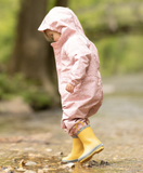 Size 5: Jan & Jul YELLOW Puddle Dry Loop Handle Rain Boots NEW