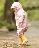 Size 6.5: Jan & Jul YELLOW Puddle Dry Loop Handle Rain Boots NEW