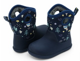 Size 9: Jan & Jul NAVY FOREST Birch Toasty-Dry Lite Winter Rain Boots NEW