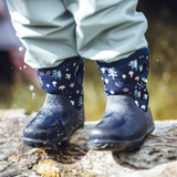 Size 3Y: Jan & Jul NAVY FOREST Birch Toasty-Dry Lite Winter Rain Boots NEW