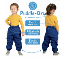 Size 4: Jan & Jul DUSTY BLUE Puddle-Dry Rain Pants NEW