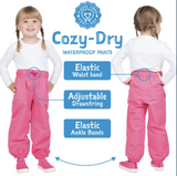 Size 6: Jan & Jul NEBULA BLUE Cozy-Dry (Fleece Lined) Rain Pants NEW