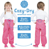 Size 2: Jan & Jul NEBULA BLUE Cozy-Dry (Fleece Lined) Rain Pants NEW