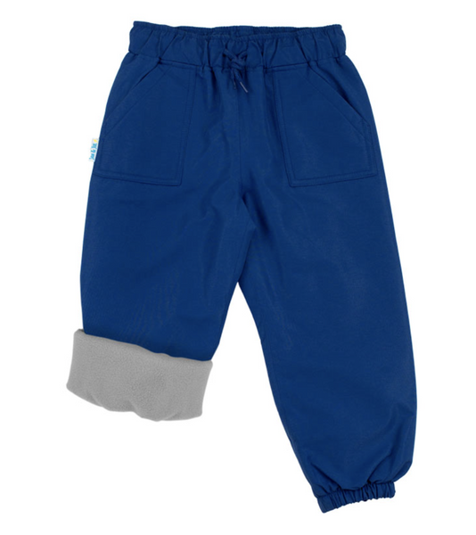 Size 2: Jan & Jul NEBULA BLUE Cozy-Dry (Fleece Lined) Rain Pants NEW