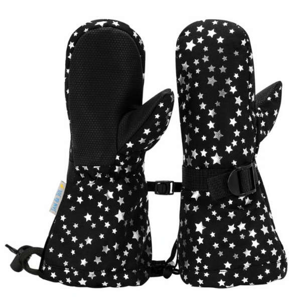 Size M (4-6): Jan & Jul BLACK STAR Waterproof Mittens NEW