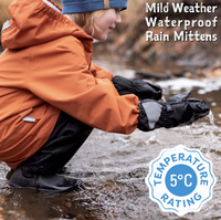Size S (2-4): Jan & Jul MINTY FOREST Waterproof RAIN Mittens NEW