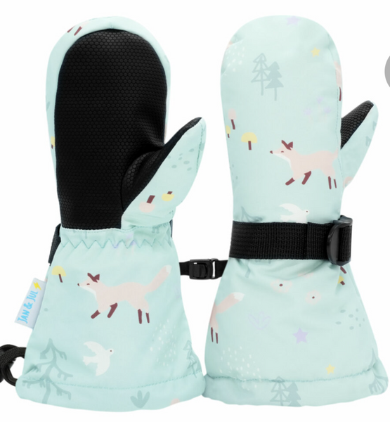 Size S (2-4): Jan & Jul MINTY FOREST Waterproof Mittens NEW