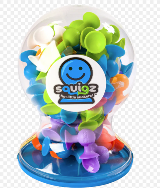 Fat Brain Squigz Containter of Colorful Suction Toys