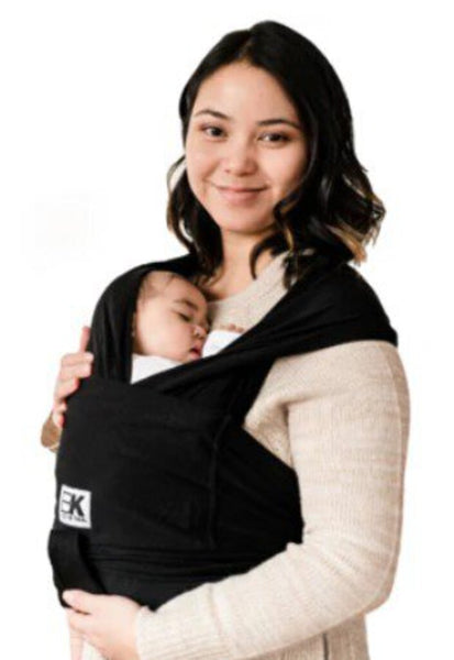 Size M: Baby K'Tan Black Original Baby Wrap Carrier