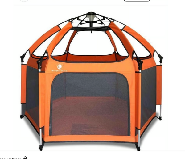 The California Beach Co Orange Pop 'N Go Tent w/ Pad & Accessories (retails $150+)