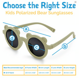 Size M (2-6y): Jan & Jul BEAR Sunglasses -OLIVE KHAKI