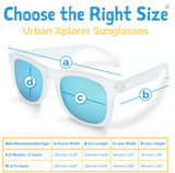 Size S (6m-2y): Jan & Jul Urban Xplorer Sunglasses - FROSTY MINT Aurora