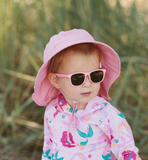 Size M (2-6Y): Jan & Jul HEART Sunglasses -PEACHY PINK AURORA